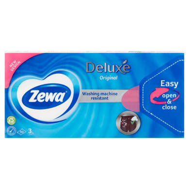 Zewa Deluxe illatmentes papír zsebkendő 3 rétegű