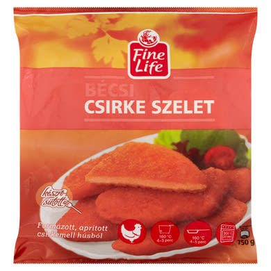 Fine Life gyorsfagyasztott, készre sütött bécsi csirke szelet