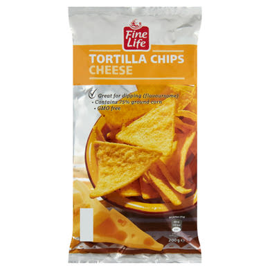 Fine Life sajtos kukorica tortilla chips