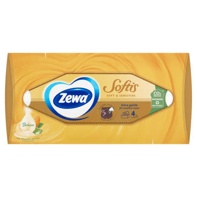 Zewa Softis Soft & Sensitive illatmentes dobozos papír zsebkendő 4 rétegű