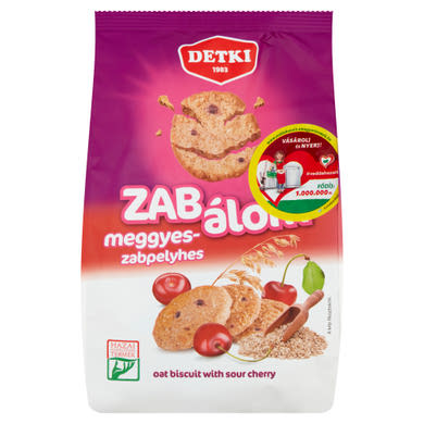 Detki Zab Álom meggyes-zabpelyhes omlós keksz