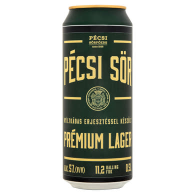 Pécsi Sör Prémium Lager sör 5%