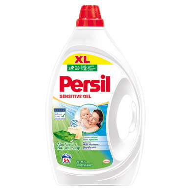 Persil Sensitive Gel folyékony mosószer fehér és világos ruhákhoz 54 mosás