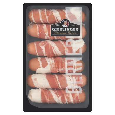 Gierlinger Premium Bacon roppanós sajtos virsli baconbe göngyölve