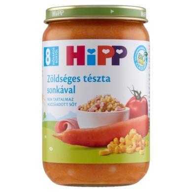 HiPP BIO zöldséges tészta sonkával bébiétel 8 hónapos kortól 220 g