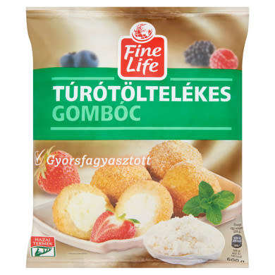 Fine Life gyorsfagyasztott túrótöltelékes gombóc