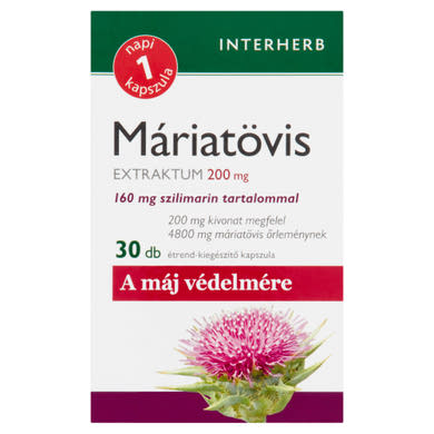 Interherb Napi1 Máriatövis Extraktum 200 mg étrend-kiegészítő kapszula 30 db