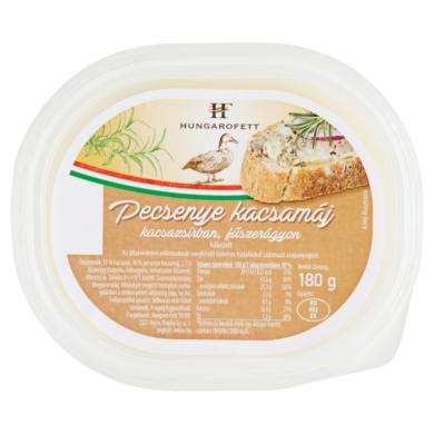 Hungarofett pecsenye kacsamáj kacsazsírban, fűszerágyon 180 g