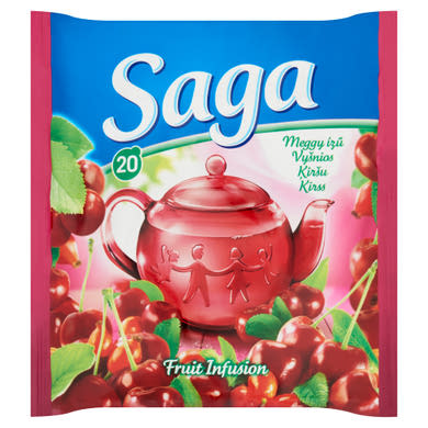 Saga meggy ízű gyümölcstea 20 filter