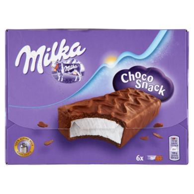 Milka Choco Snack tejes krémmel töltött sütemény alpesi tejcsokoládéval 6db
