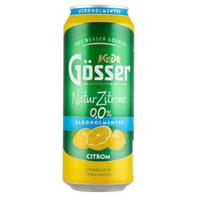Gösser Natur Zitrone citromos alkoholmentes sörital 0%