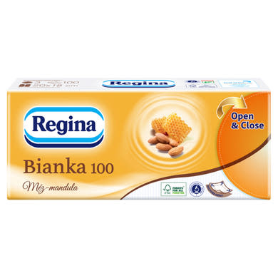 Regina Bianka 100 Méz-Mandula papír zsebkendő 3 rétegű