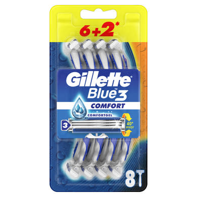 Gillette Blue3 Comfort Eldobható Férfi Borotva, 6+2 Darab