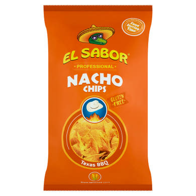 El Sabor nacho chips barbeque ízesítéssel