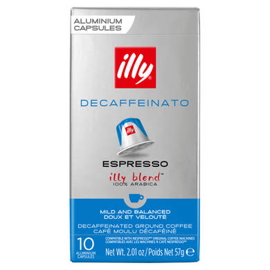 Illy Decaffeinato Espresso Illy Blend koffeinmentes őrölt-pörkölt kávé kapszulában 10 db