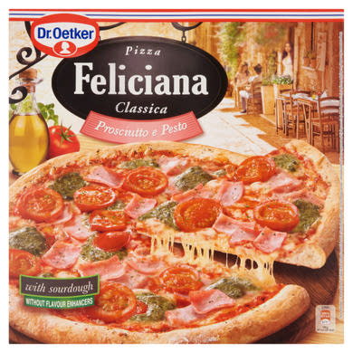 Dr. Oetker Feliciana gyorsfagyasztott pizza sonkával és pesto szósszal