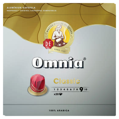 Douwe Egberts Omnia Classic őrölt-pörkölt kávé kapszulában 20 db