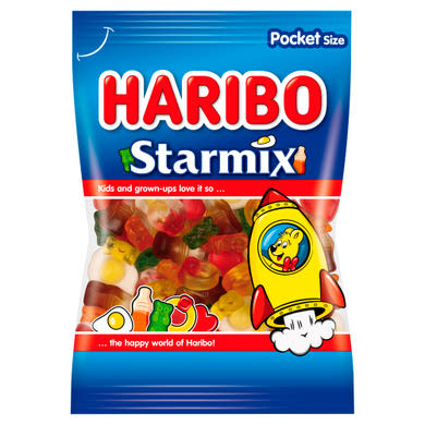 Haribo Starmix gyümölcs- és kólaízű gumicukorka