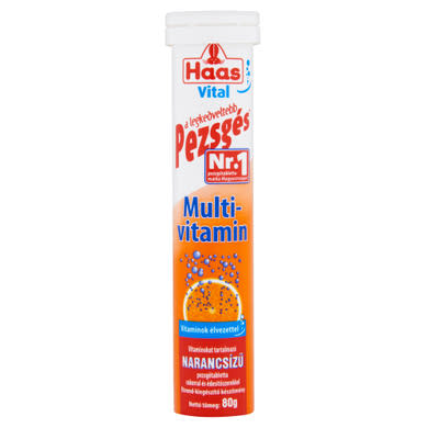 Haas Vital Multivitamin narancsízű étrend-kiegészítő pezsgőtabletta