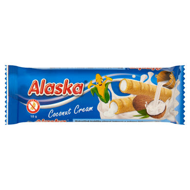 Alaska kókusz ízű krémmel töltött kukoricarudacskák
