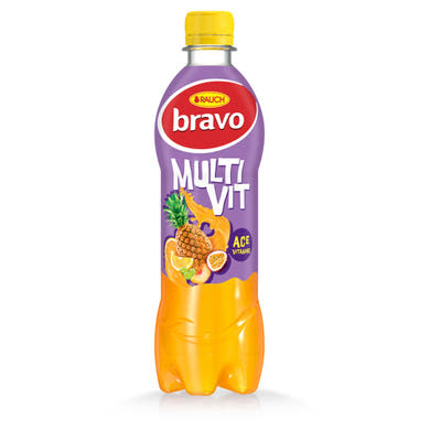 Rauch Bravo Multivit vegyes gyümölcsital cukorral és édesítőszerekkel, 10 vitaminnal