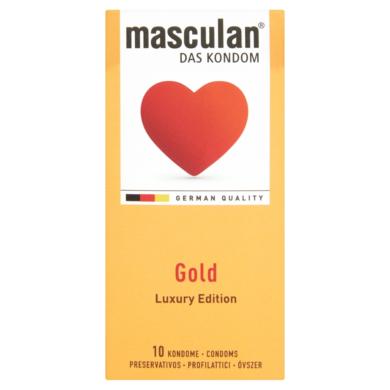 Masculan Gold Luxury Edition arany prémium óvszer síkosítóval, vanília illattal 10 db