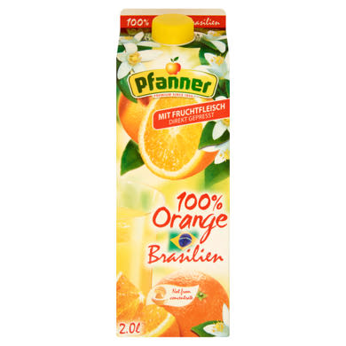 Pfanner 100% direkt préselt narancslé gyümölcshússal 2 l