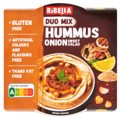 RiBella Hummus csicseriborsó krém karamellizált hagyma