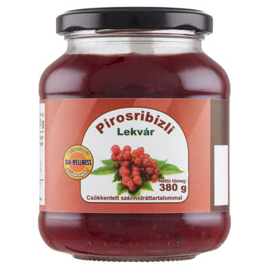 Dia-Wellness pirosribizli lekvár 380 g