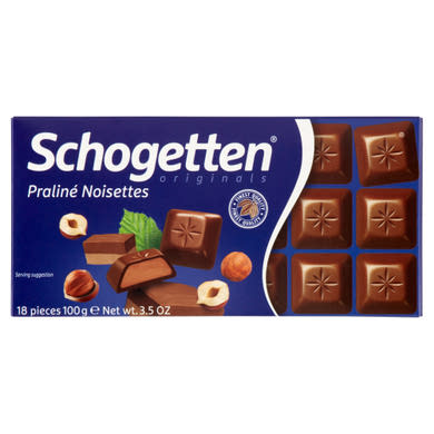 Schogetten mogyorókrémmel töltött tejcsokoládé
