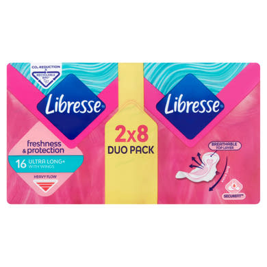 Libresse Ultra+ Long Freshness & Protection egészségügyi betét