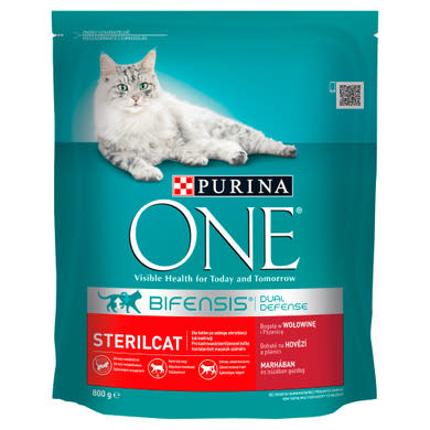 Purina One Sterilcat marhában és búzában gazdag teljes értékű állateledel felnőtt macskáknak