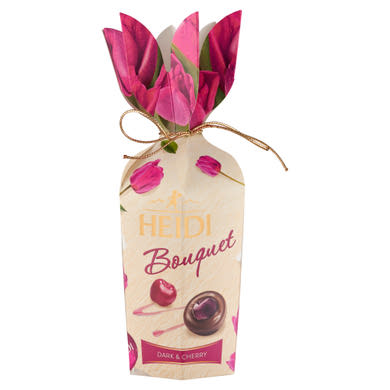 Heidi Bouquet  étcsokoládé praliné kakaókrémmel töltve kandírozott cseresznyével