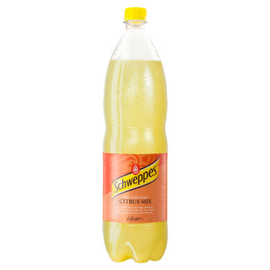 Schweppes narancs szénsavas üdítőital grapefruit-, lime-, mandarin ízesítéssel, cukorral 1,5 L