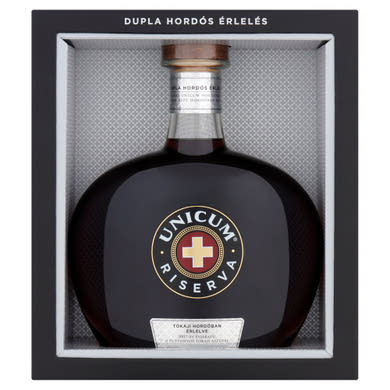 Unicum Riserva gyógynövénylikőr díszdobozban 40%