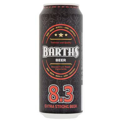 Barths minőségi, nagy alkoholtartalmú világos sör 8,3%