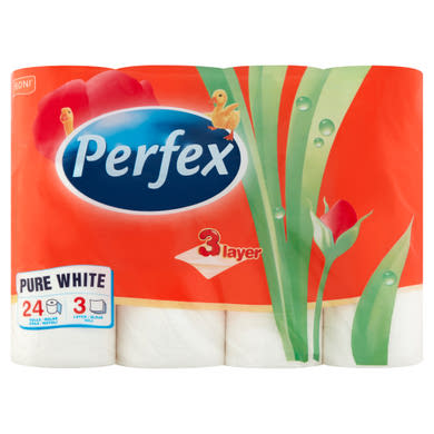 Perfex Pure White toalettpapÃ­r 3 rÃ©tegÅ± 24 tekercs