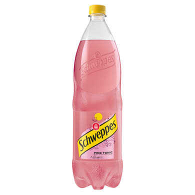Schweppes Pink tonic kivonattal készült szénsavas üdítőital cukorral és édesítőszerekkel