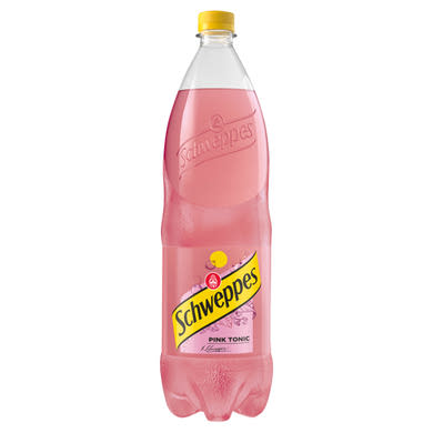 Schweppes Pink tonic kivonattal készült szénsavas üdítőital cukorral és édesítőszerekkel