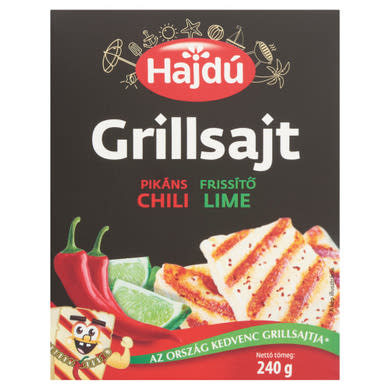 Hajdú pikáns chili frissítő lime ízű grillsajt