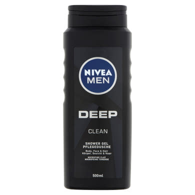 NIVEA MEN Deep Clean tusfürdő tusoláshoz, arc- és hajmosáshoz