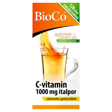 BioCo C-vitamin 1000 mg italpor 120 x 1,9 g (228 g)
