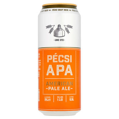 Pécsi Craft APA szűretlen minőségi világos sör 5%