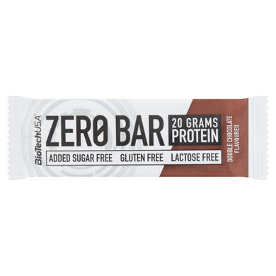 BioTechUSA Zero Bar dupla csokoládé ízű magas fehérjetartalmú szelet édesítőszerekkel