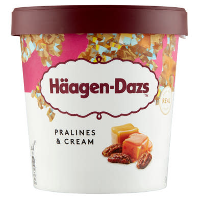 Häagen-Dazs vanília ízű jégkrém karamell öntettel és karamellizált pekándióval