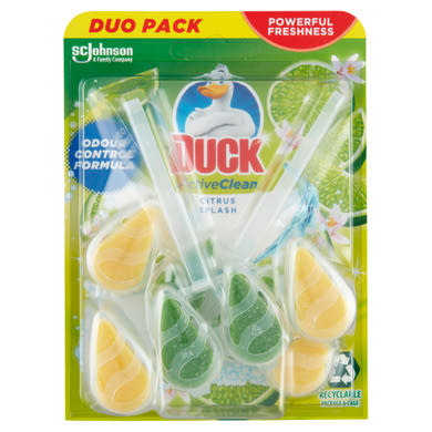 Duck Active Clean Citrus Splash WC-öblítő rúd 2 x 38,6 g