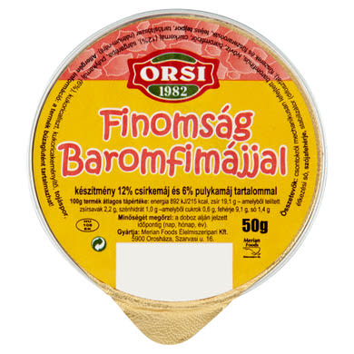 Orsi finomság baromfimájjal