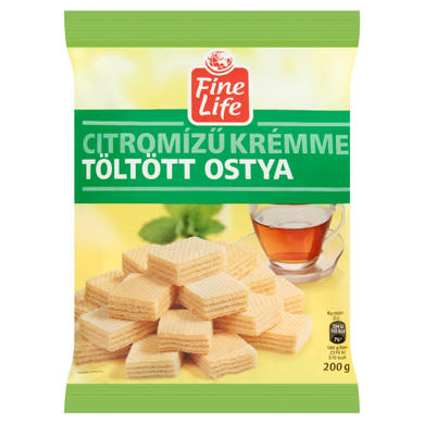Fine Life citromízű krémmel töltött ostya