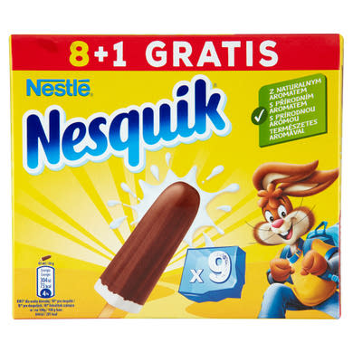 Nesquik kakaós jégkrém és vanília ízű jégkrém 9 db