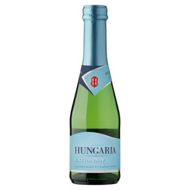 Hungaria Extra Dry palackban erjesztett különlegesen száraz fehér minőségi pezsgő